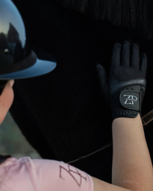 Black Glitter Gloves Sophie ZP Gloves Black Glitter