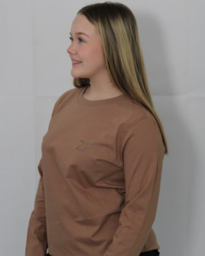 Cappucino Strass klein ZP Éclat Petit – Longsleeve mit Strass
