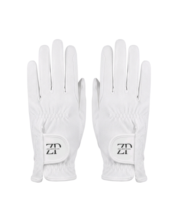 Riders 11 ZP Gloves " All Season White " EQUESTRIAN