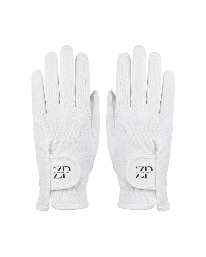 ZP Gloves " All Season White " EQUESTRIAN 2 ZP Gloves All Season White EQUESTRIAN
