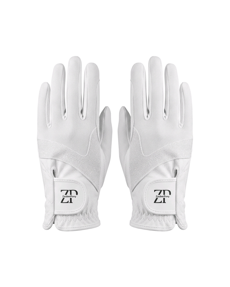 ZP Gloves "White Glitter"