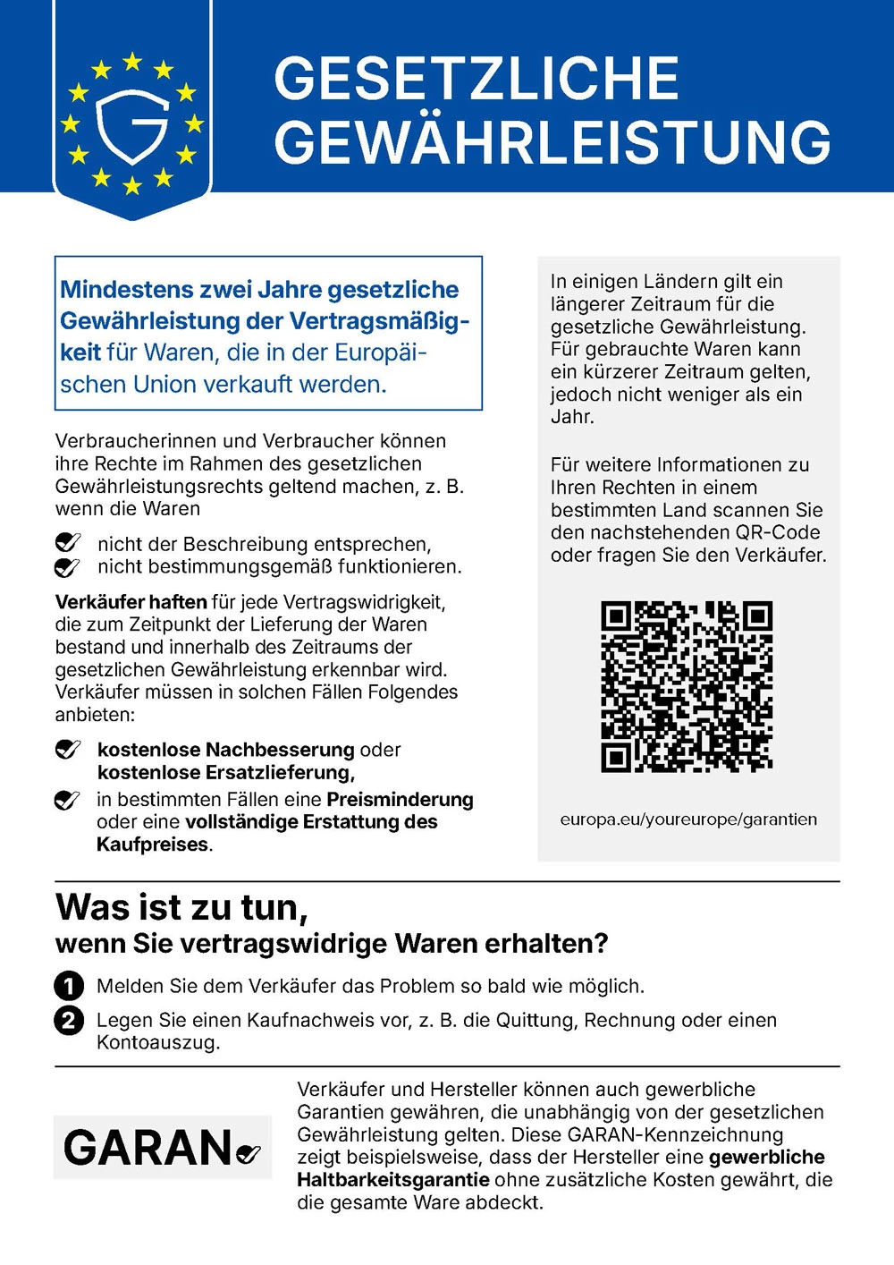 Gesetzliche Gewährleistung 1